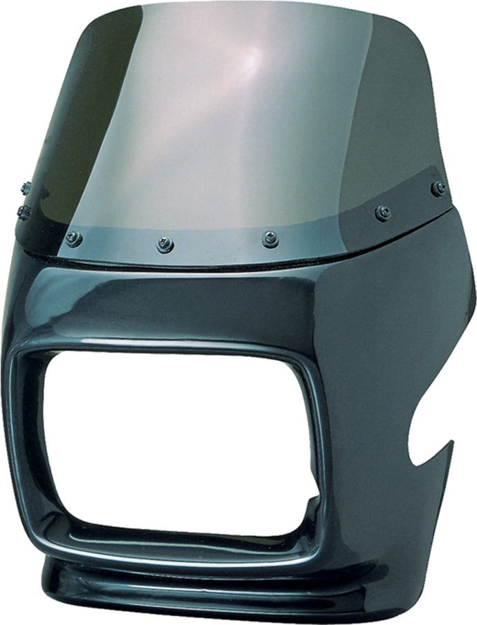 Large Sport Fairing Rectangular Headlight - Black